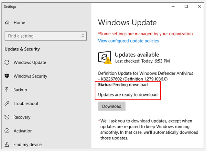 Windows 10 Automatic Update